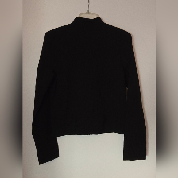 NWOT; MEXX Vintage Bomber Jacket; Black; Size 8; Great Zipper Detail; Snap Cuffs - Picture 2 of 16